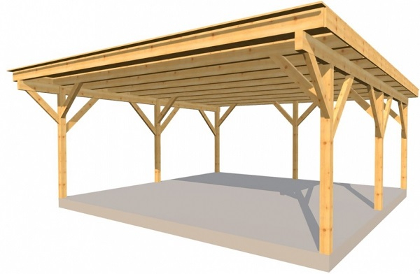 Doppelcarport 630x620 cm